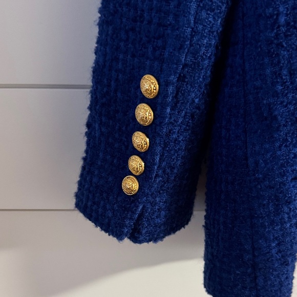 Zara Deep Royal Blue Jacket with Gold Accents - Picture 9 of 11